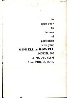 Bell and Howell 606 manual. Camera Instructions.